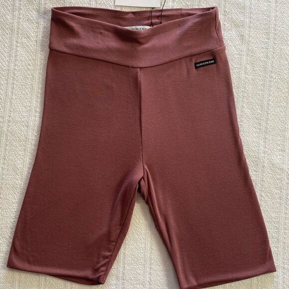 CALVIN KLEIN Women's Micro Rib Bike Shorts - Picture 1 of 8